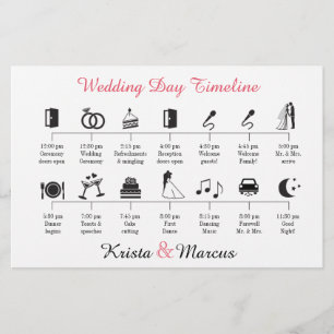 Simple Icons Wedding Timeline