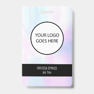 Simple ID Iridescent Logo Security Badge