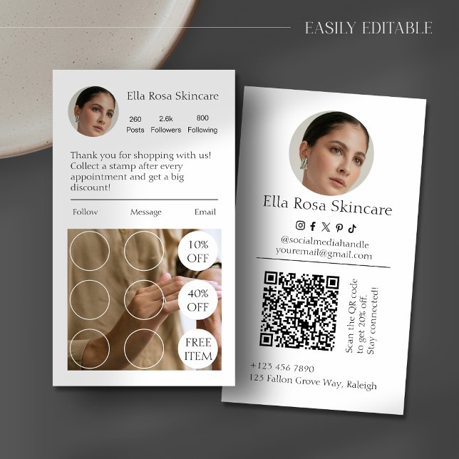 Simple IG Loyalty Business Card (Creator Uploaded)