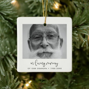Simple In loving memory keepsake Ceramic Ornament