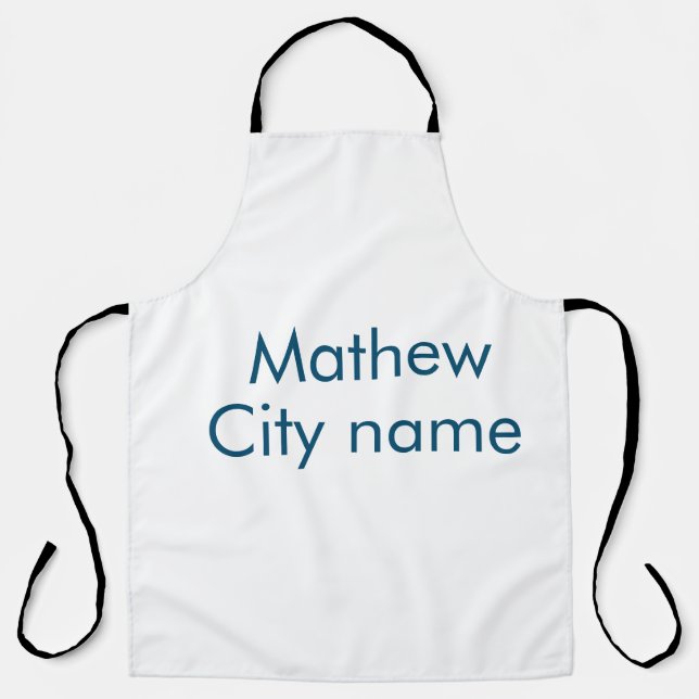 simple initial letter monogram add your name lett  apron (Front)
