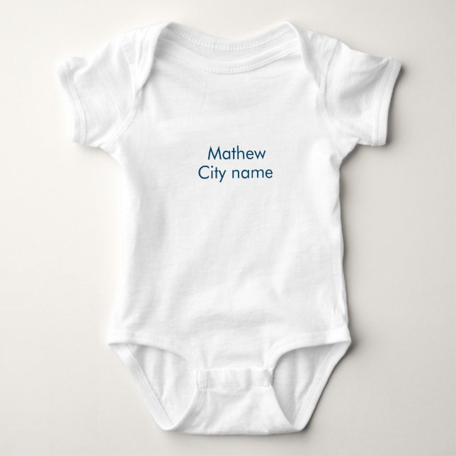 simple initial letter monogram add your name lett  baby bodysuit (Front)