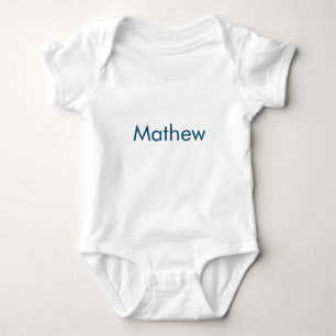 simple initial letter monogram add your name lett  baby bodysuit
