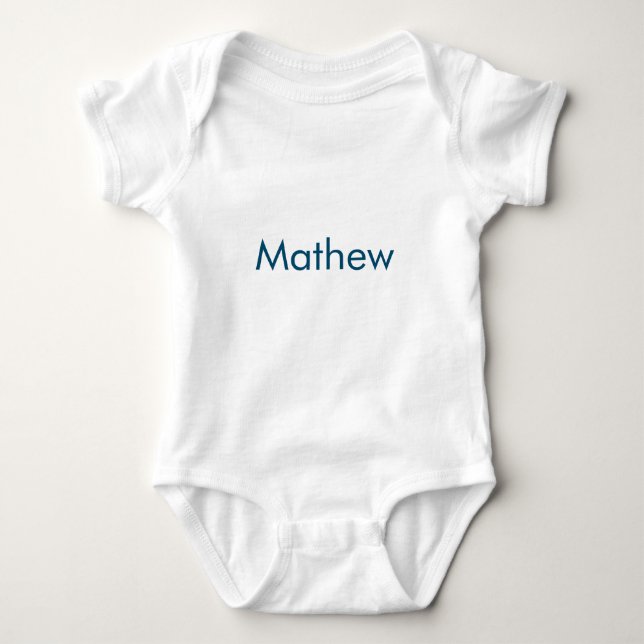 simple initial letter monogram add your name lett  baby bodysuit (Front)