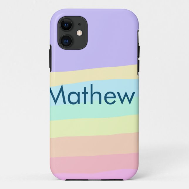 simple initial letter monogram add your name lett  Case-Mate iPhone case (Back)