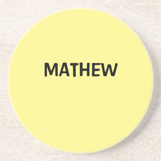 simple initial letter monogram add your name lett  coaster (Front)