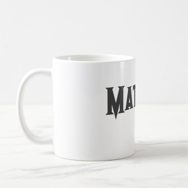 simple initial letter monogram add your name lett  coffee mug (Left)