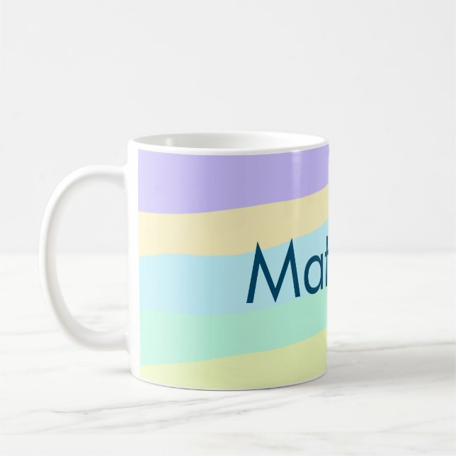 simple initial letter monogram add your name lett  coffee mug (Left)
