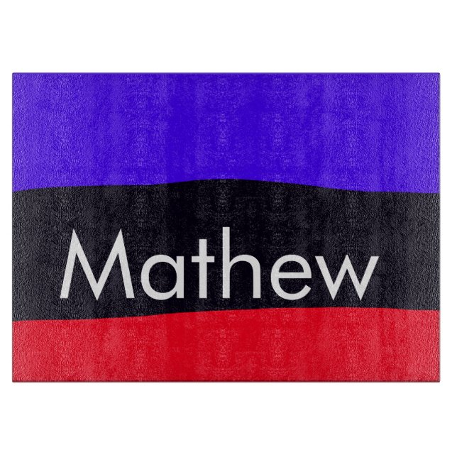 simple initial letter monogram add your name lett  cutting board (Front)