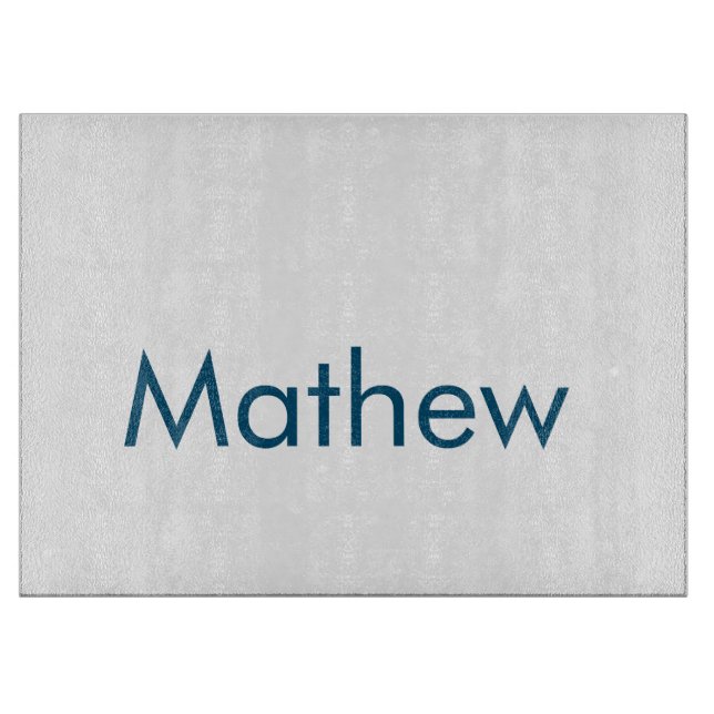 simple initial letter monogram add your name lett  cutting board (Front)