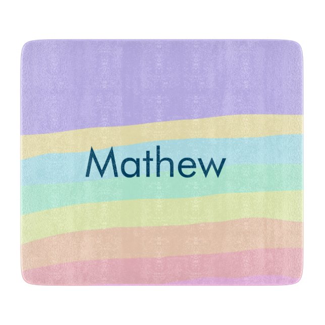 simple initial letter monogram add your name lett  cutting board (Front)