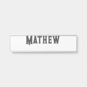 simple initial letter monogram add your name lett door sign