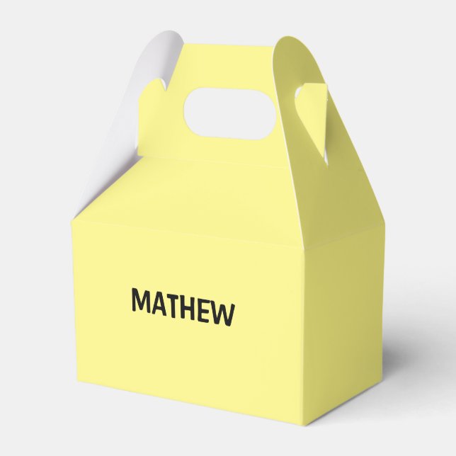 simple initial letter monogram add your name lett  favour box (Front Side)