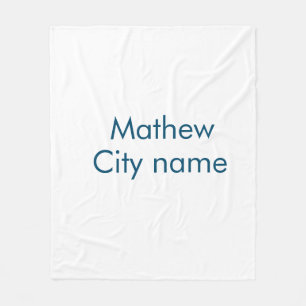 simple initial letter monogram add your name lett fleece blanket