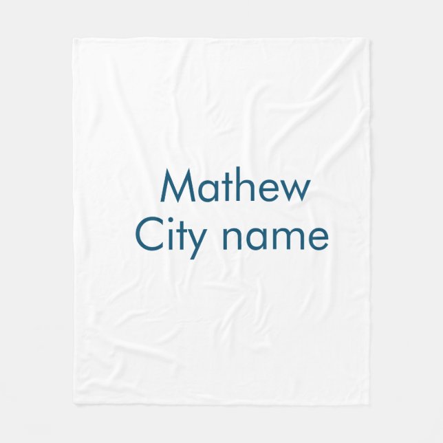 simple initial letter monogram add your name lett  fleece blanket (Front)