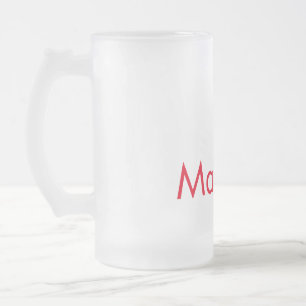 simple initial letter monogram add your name lett frosted glass beer mug