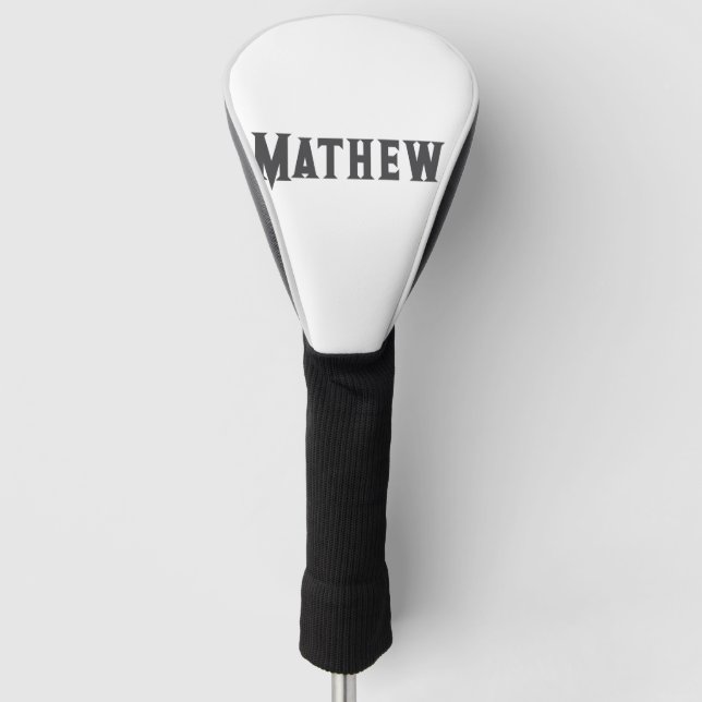 simple initial letter monogram add your name lett  golf head cover (Front)