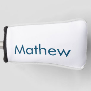 simple initial letter monogram add your name lett  golf head cover