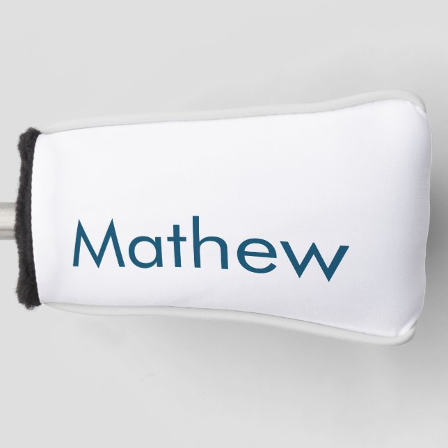 simple initial letter monogram add your name lett  golf head cover (Front)