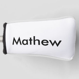 simple initial letter monogram add your name lett  golf head cover