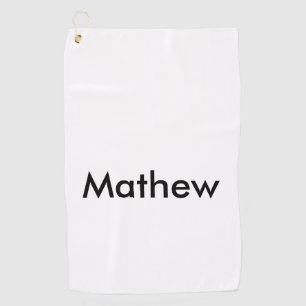 simple initial letter monogram add your name lett  golf towel