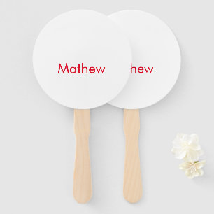 simple initial letter monogram add your name lett  hand fan