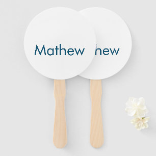 simple initial letter monogram add your name lett  hand fan