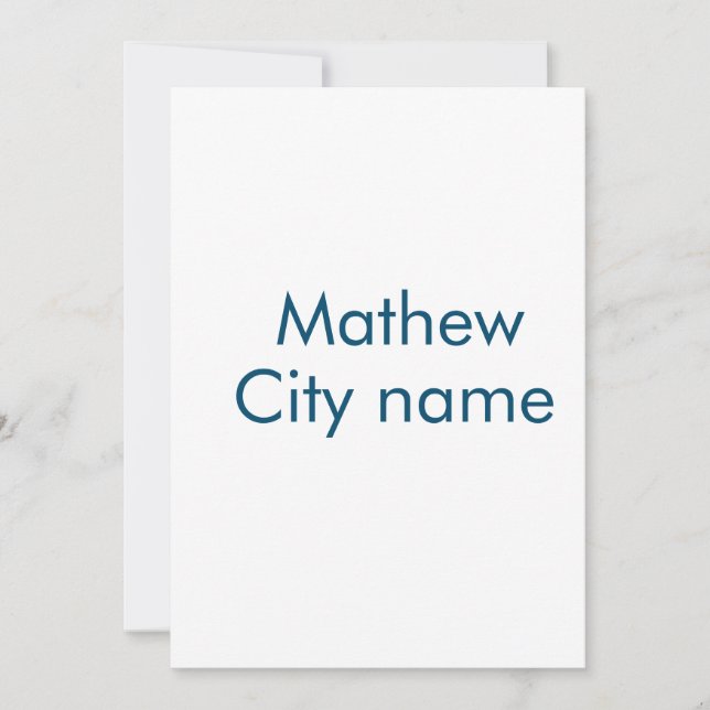 simple initial letter monogram add your name lett  holiday card (Front)