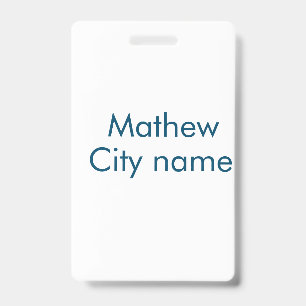 simple initial letter monogram add your name lett  ID badge