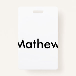 simple initial letter monogram add your name lett  ID badge