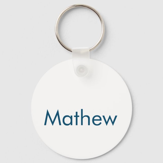 simple initial letter monogram add your name lett  key ring (Front)