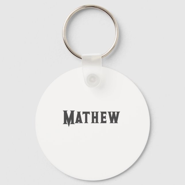 simple initial letter monogram add your name lett  key ring (Front)