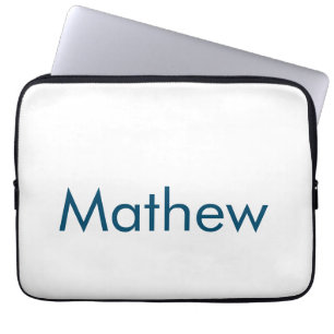 simple initial letter monogram add your name lett  laptop sleeve