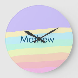 simple initial letter monogram add your name lett  large clock