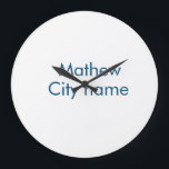 simple initial letter monogram add your name lett  large clock<br><div class="desc">design</div>