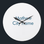 simple initial letter monogram add your name lett  large clock<br><div class="desc">design</div>