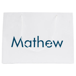simple initial letter monogram add your name lett large gift bag