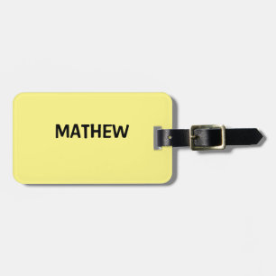 simple initial letter monogram add your name lett luggage tag