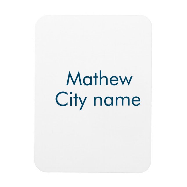 simple initial letter monogram add your name lett  magnet (Vertical)