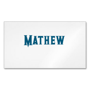 simple initial letter monogram add your name lett Magnetic business card