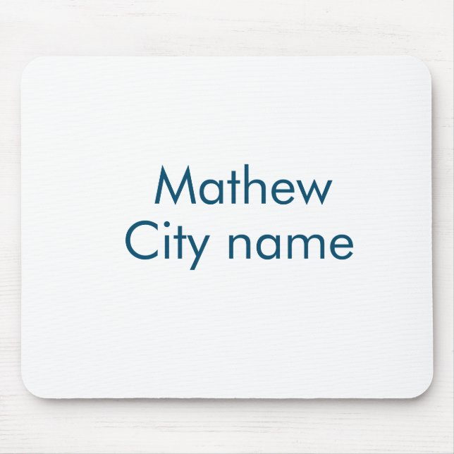 simple initial letter monogram add your name lett  mouse mat (Front)