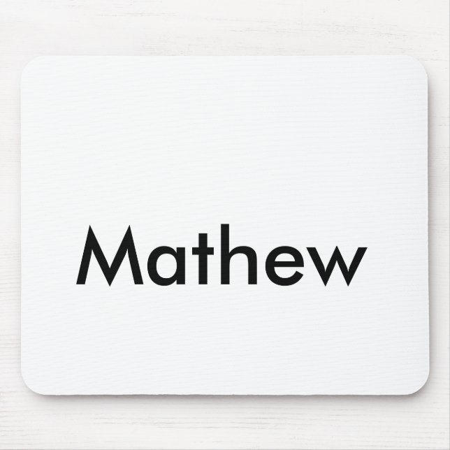 simple initial letter monogram add your name lett  mouse mat (Front)