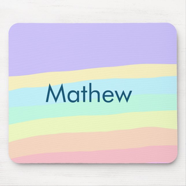 simple initial letter monogram add your name lett  mouse mat (Front)