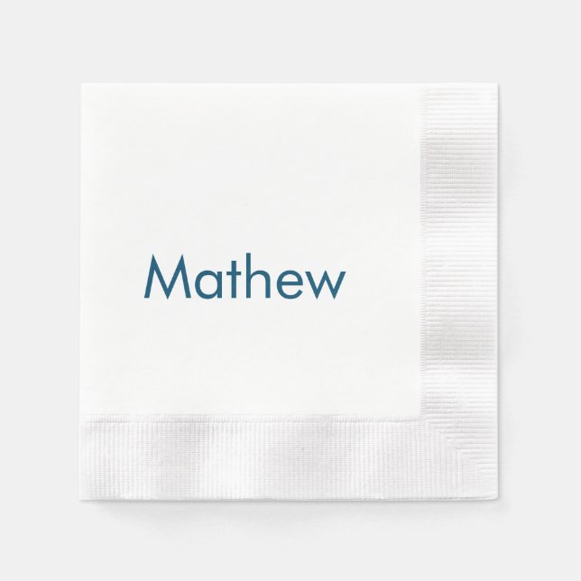simple initial letter monogram add your name lett  napkin (Front)