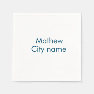 simple initial letter monogram add your name lett napkin