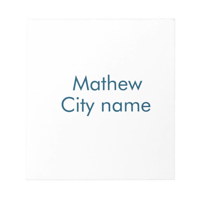 simple initial letter monogram add your name lett  notepad (Front)