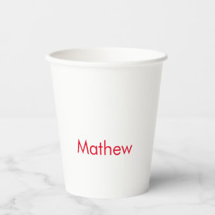 simple initial letter monogram add your name lett  paper cups