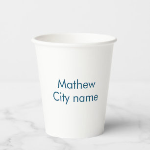 simple initial letter monogram add your name lett paper cups