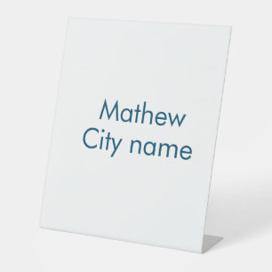 simple initial letter monogram add your name lett pedestal sign