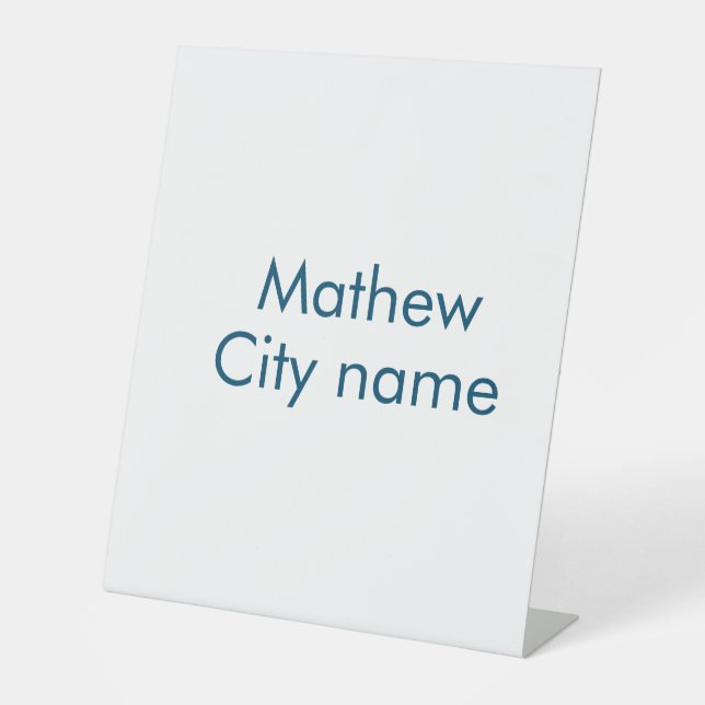 simple initial letter monogram add your name lett  pedestal sign (Front)